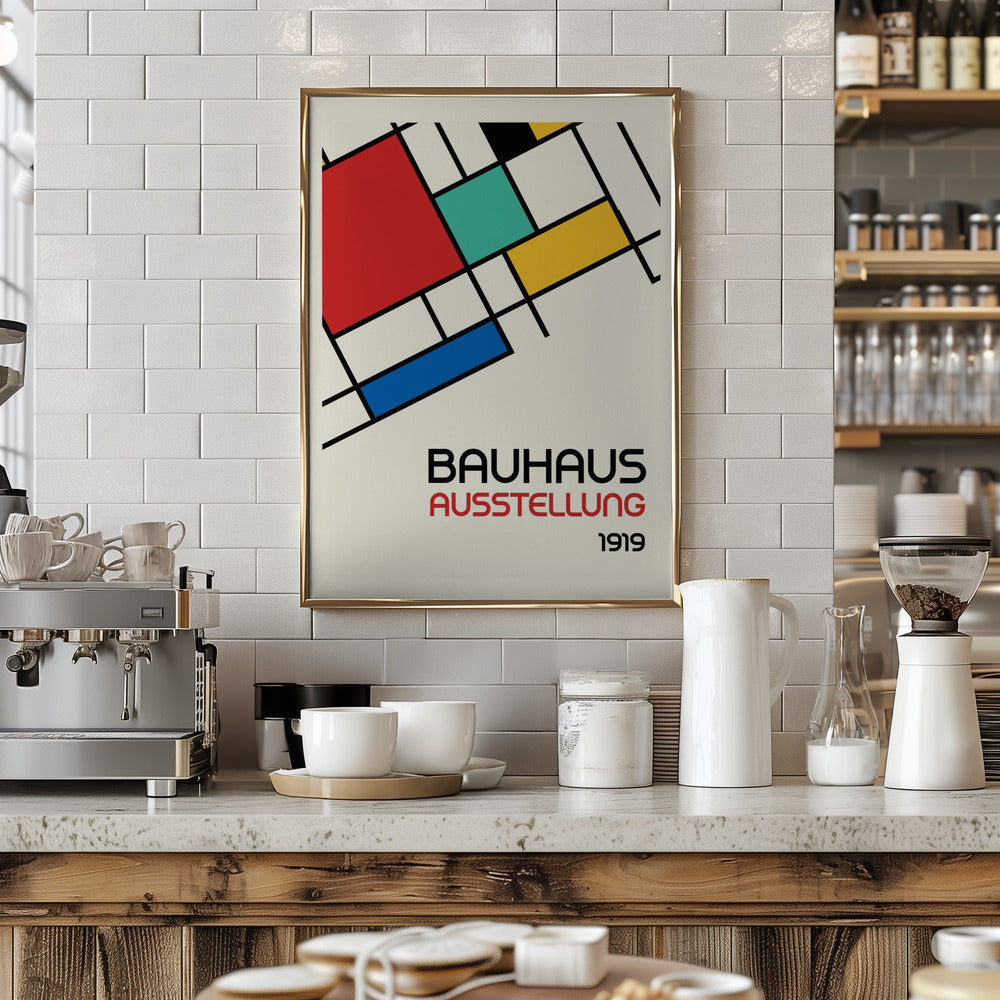 Bauhaus Geometric Design Retro Poster