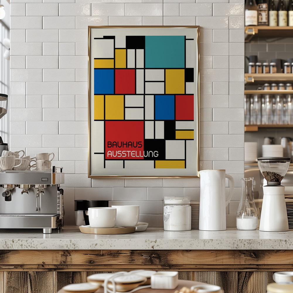 Bauhaus Geometric Design Retro Poster