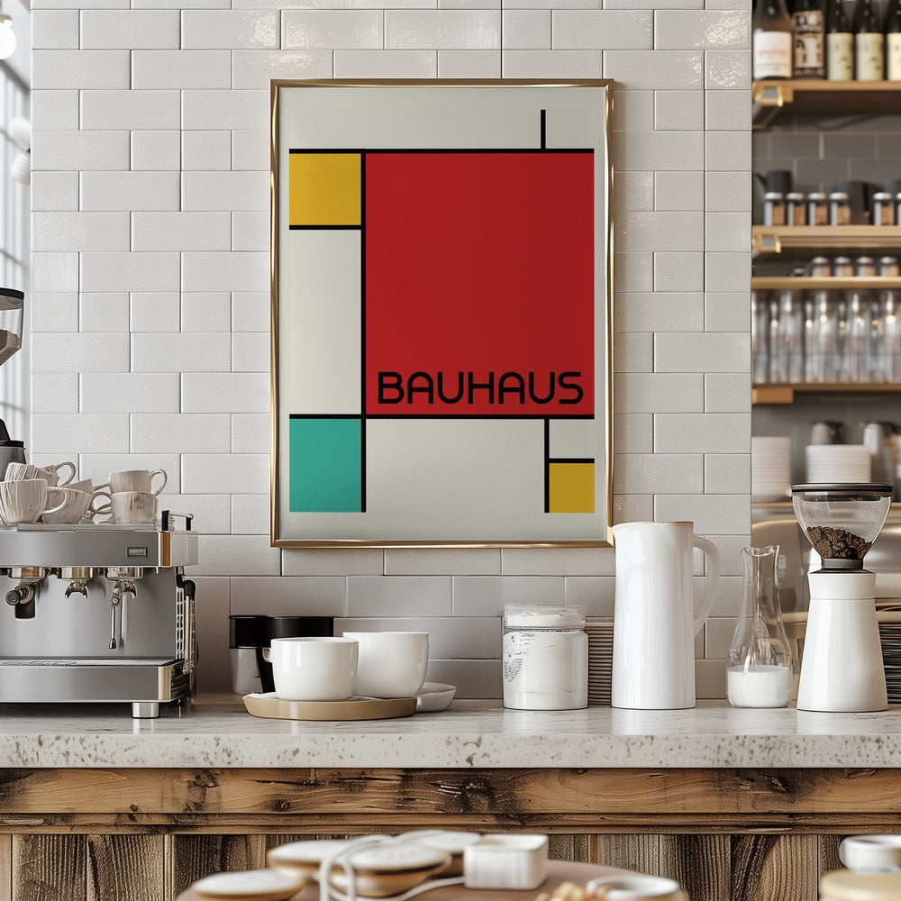 Bauhaus Geometric Design Retro Poster