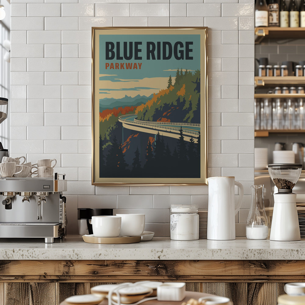 Blue Ridge Parkway Travel Print Poster