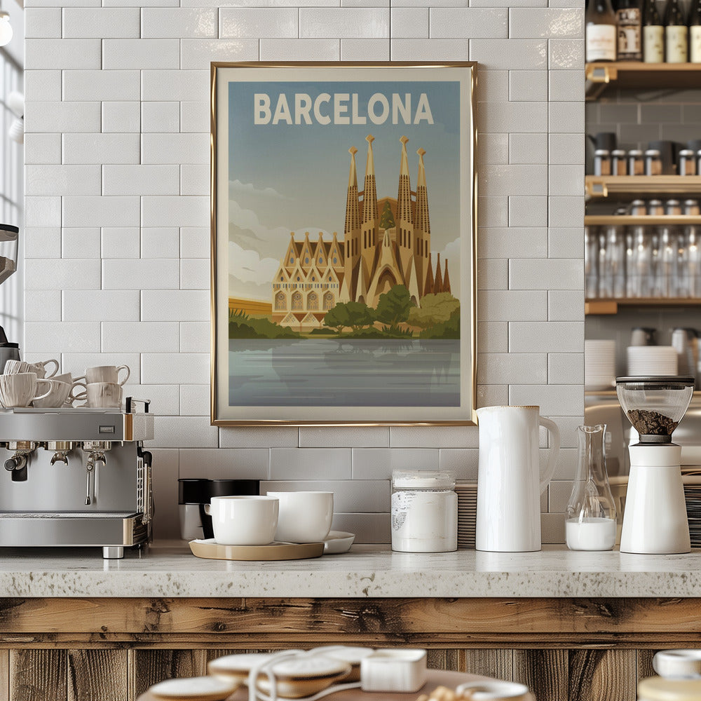 Barcelona Travel Print Poster