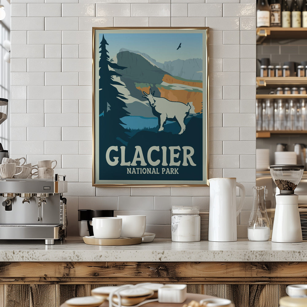 Glacier National Park Travel Print Poster