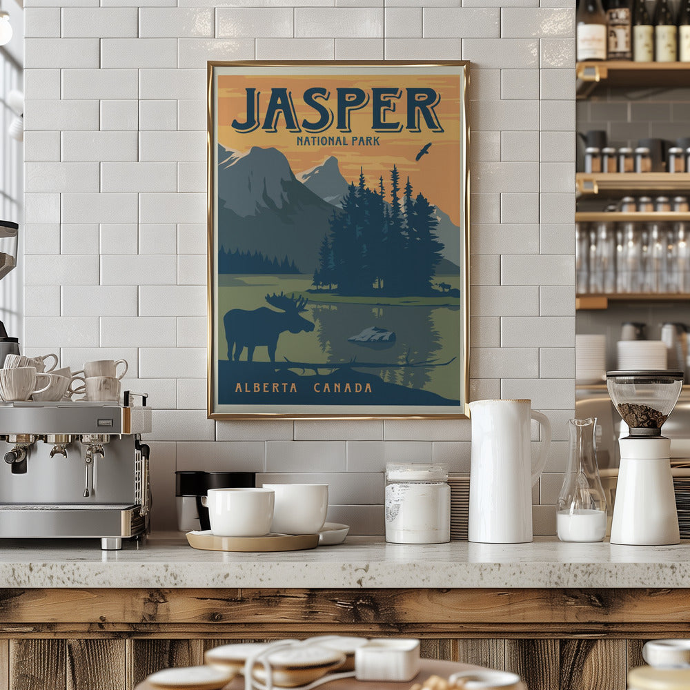 Jasper National Park Travel Print Poster