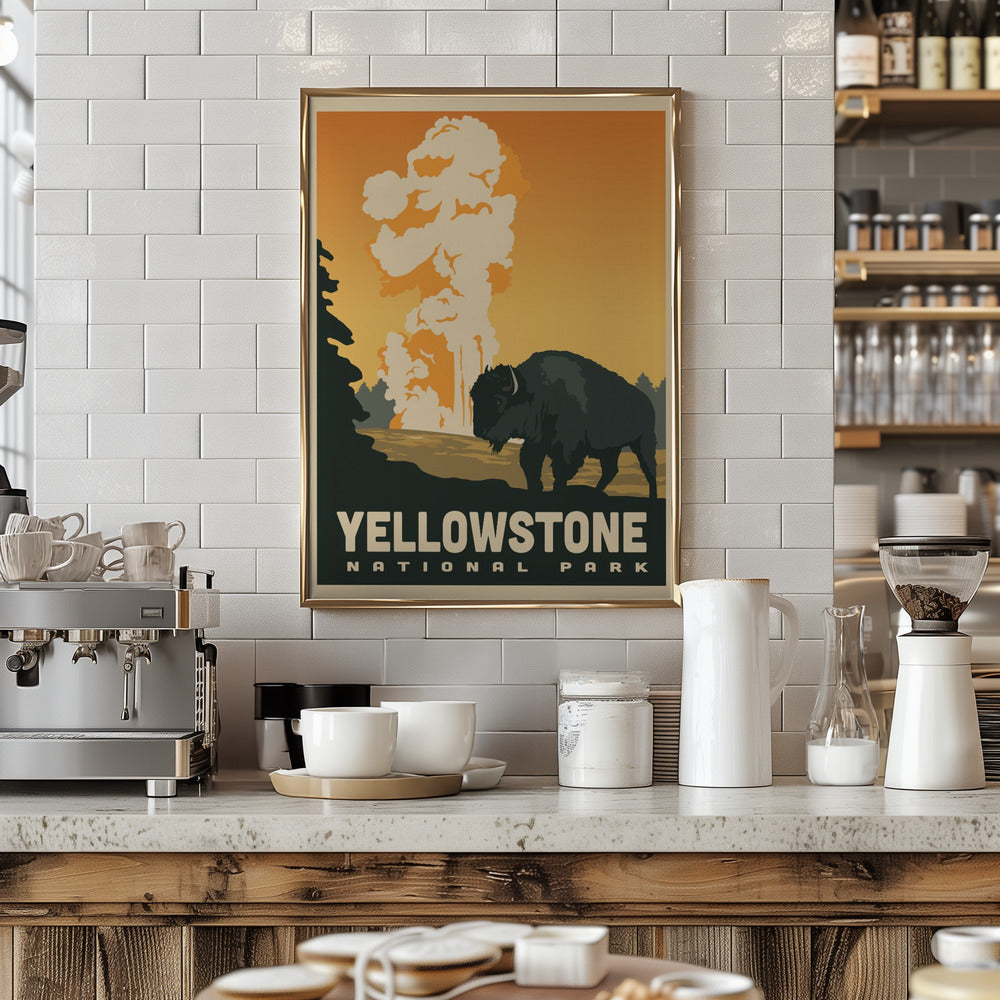 Yellowstone National Park Travel Print Poster