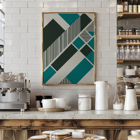 Geometric Teal Poster