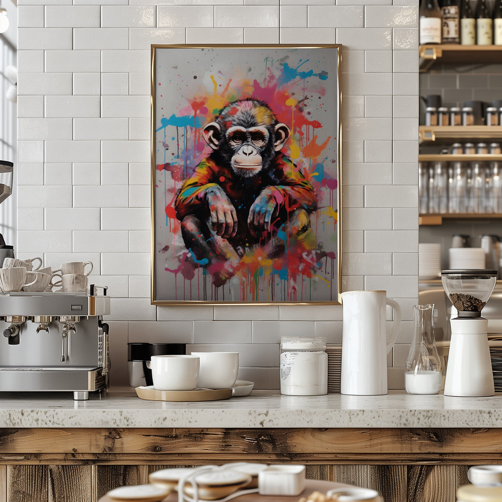 Monkey Pop Art Poster