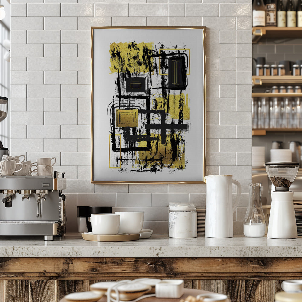 ABSTRACT ART Construction Plan Poster