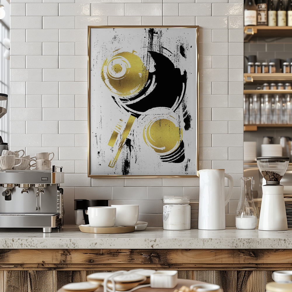 ABSTRACT ART Flying spheres Poster