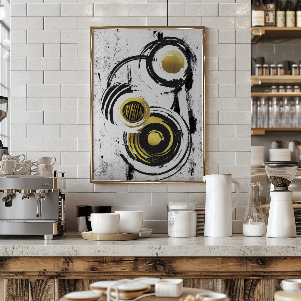 ABSTRACT ART Rotating circles Poster