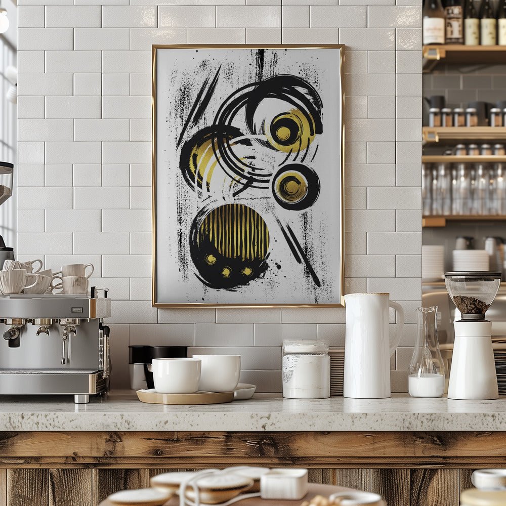 ABSTRACT ART Funky circles Poster