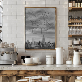 NYC Midtown Manhattan | Text &amp; Skyline Poster