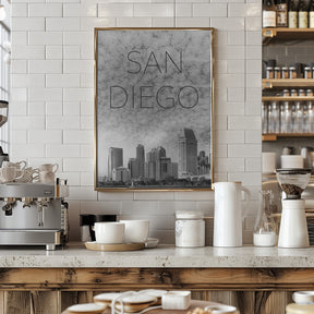 SAN DIEGO Skyline | Text Poster