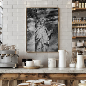 Modern Art STATUE OF LIBERTY | monochrome Poster