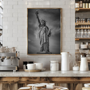 NEW YORK CITY Monochrome Statue of Liberty Poster