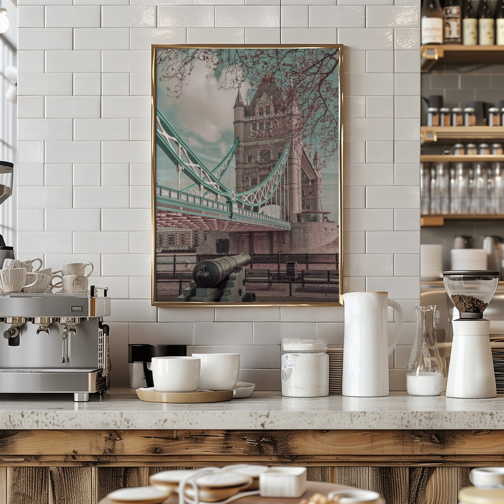 LONDON Tower Bridge in Detail | urban vintage style Poster