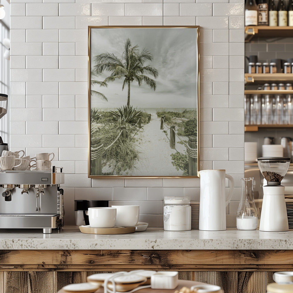 Vintage path to the beach Poster