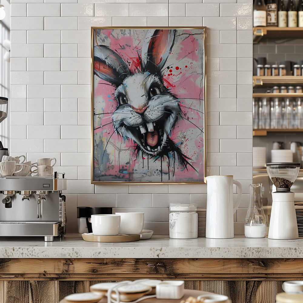 Creepy laughing bunny Poster