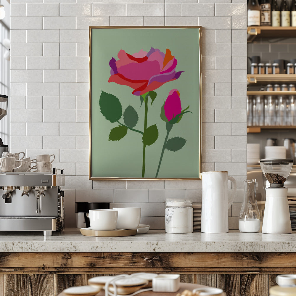 Popart Rose I Poster