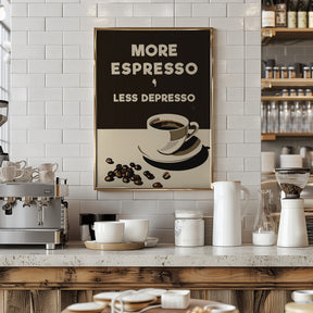 More Espresso - Less Depresso Poster