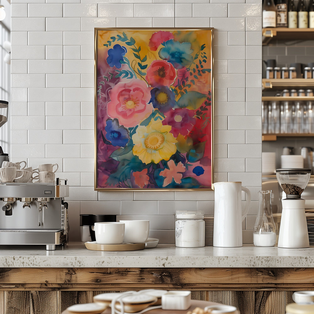 Watercolor Floral No. 6 Poster