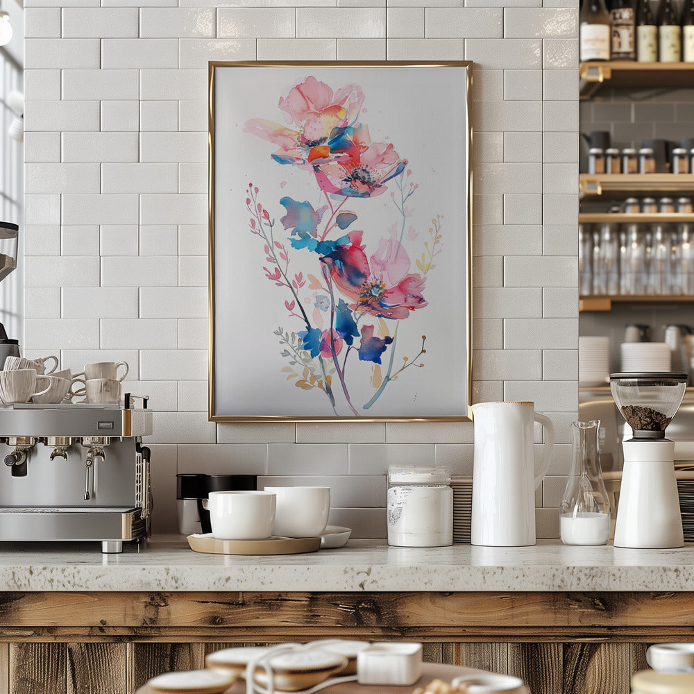 Watercolor Floral No. 8 Poster