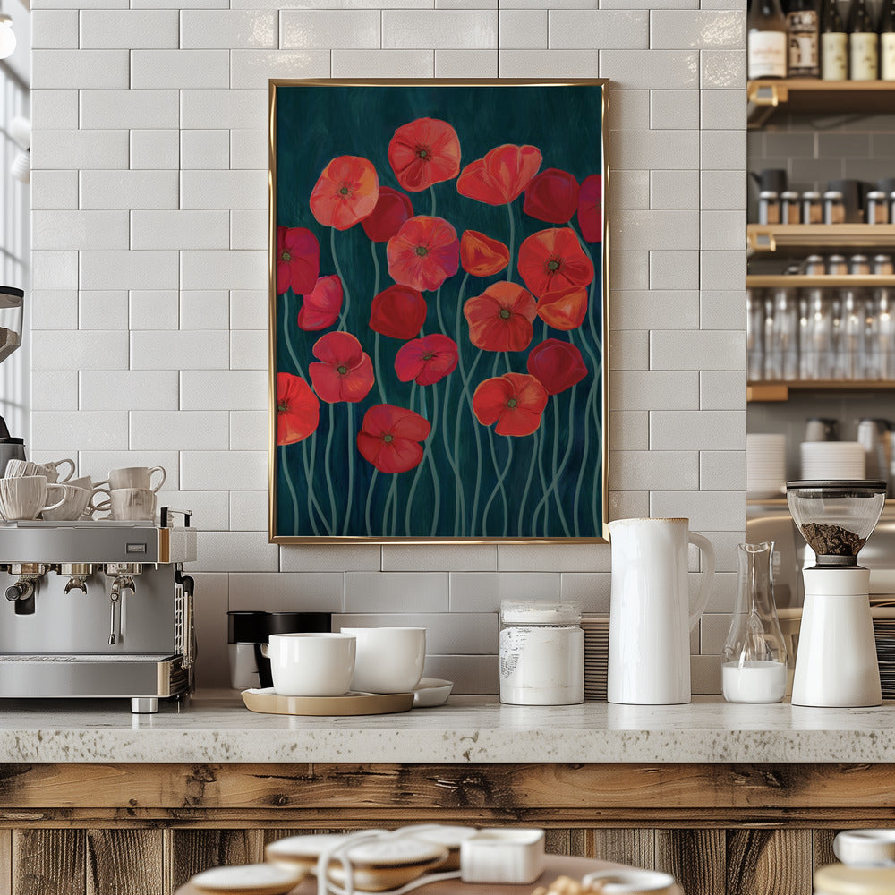 Red poppies Poster