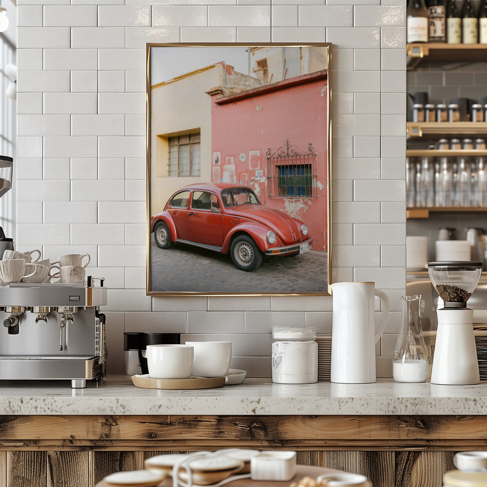Volskwagen Beetle in Oaxaca Poster