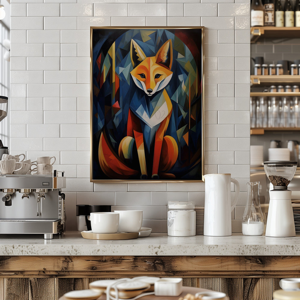 The Cubistic Fox Poster