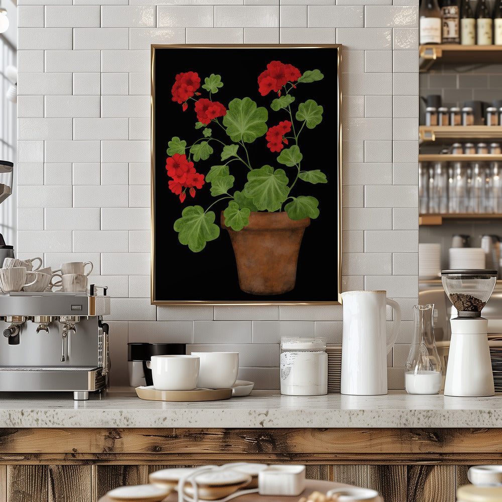 Red Geranium Poster