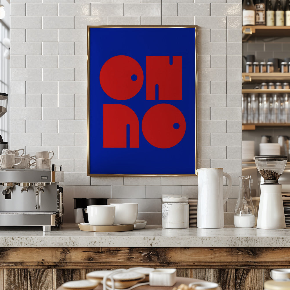 Oh No Dark Blue Recovered.psdratio 3x4 Print By Bohonewart Poster