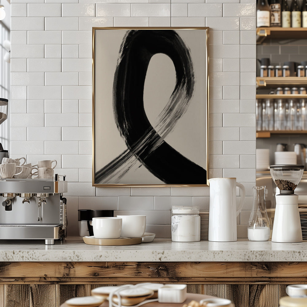 Black Strokes No 27 Poster