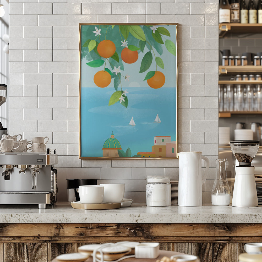 Amalfi Oranges Poster