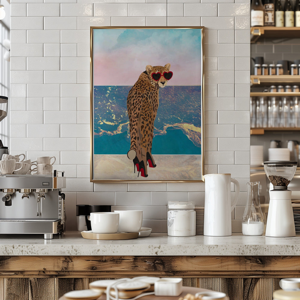 Cheetah on holiday Poster