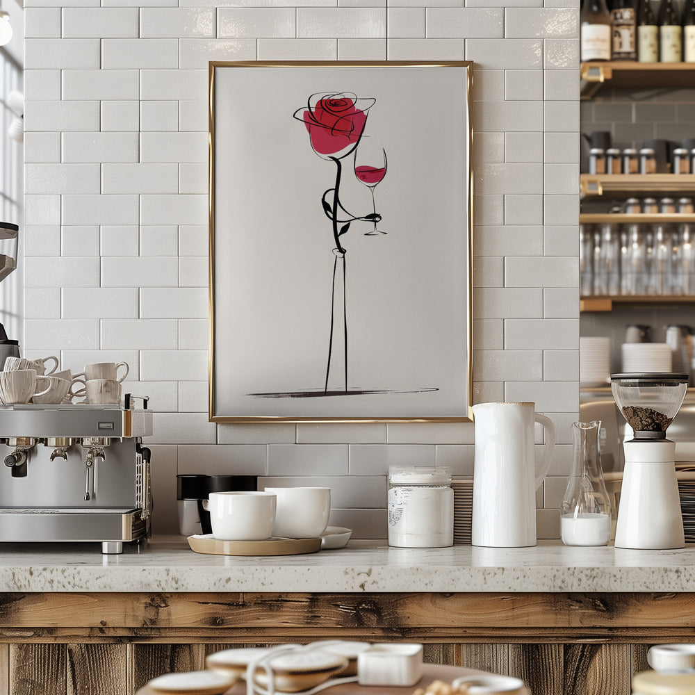 Wine Rose Poster