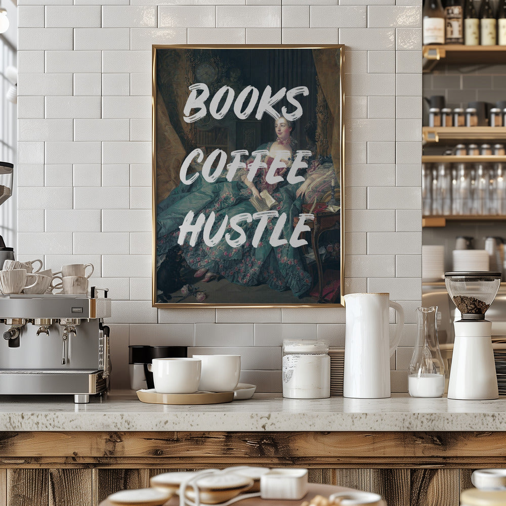 Bookscoffeewhite Ratioiso Poster