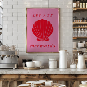 Mermaidspinkred Ratioiso Poster