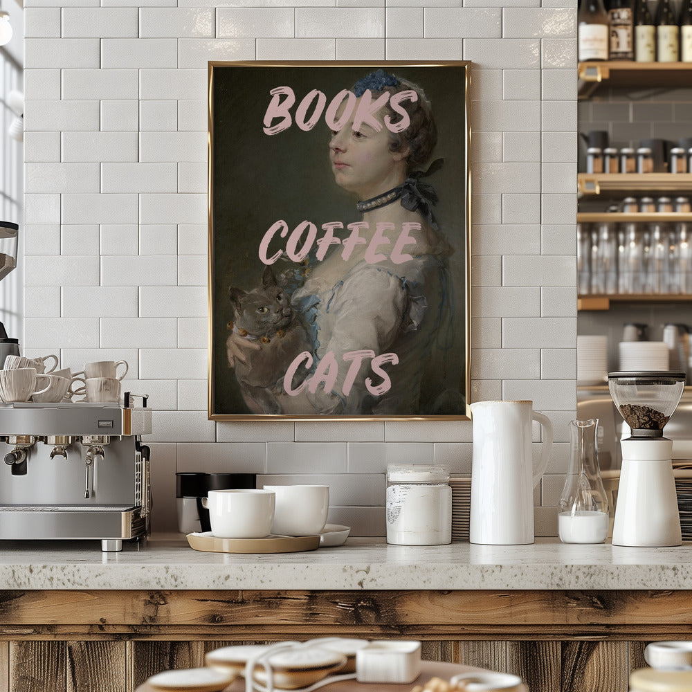 Bookscoffeecats Ratioiso Poster