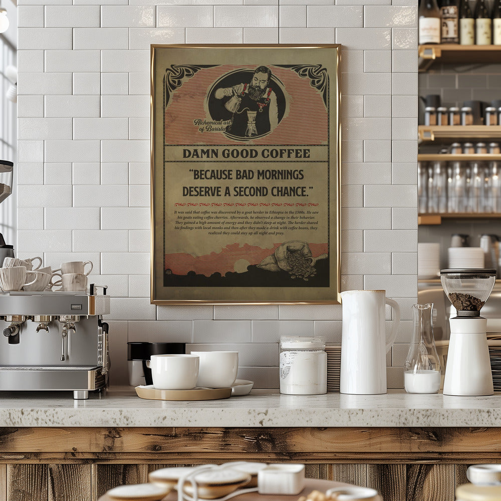 Barista Coffee Print Poster