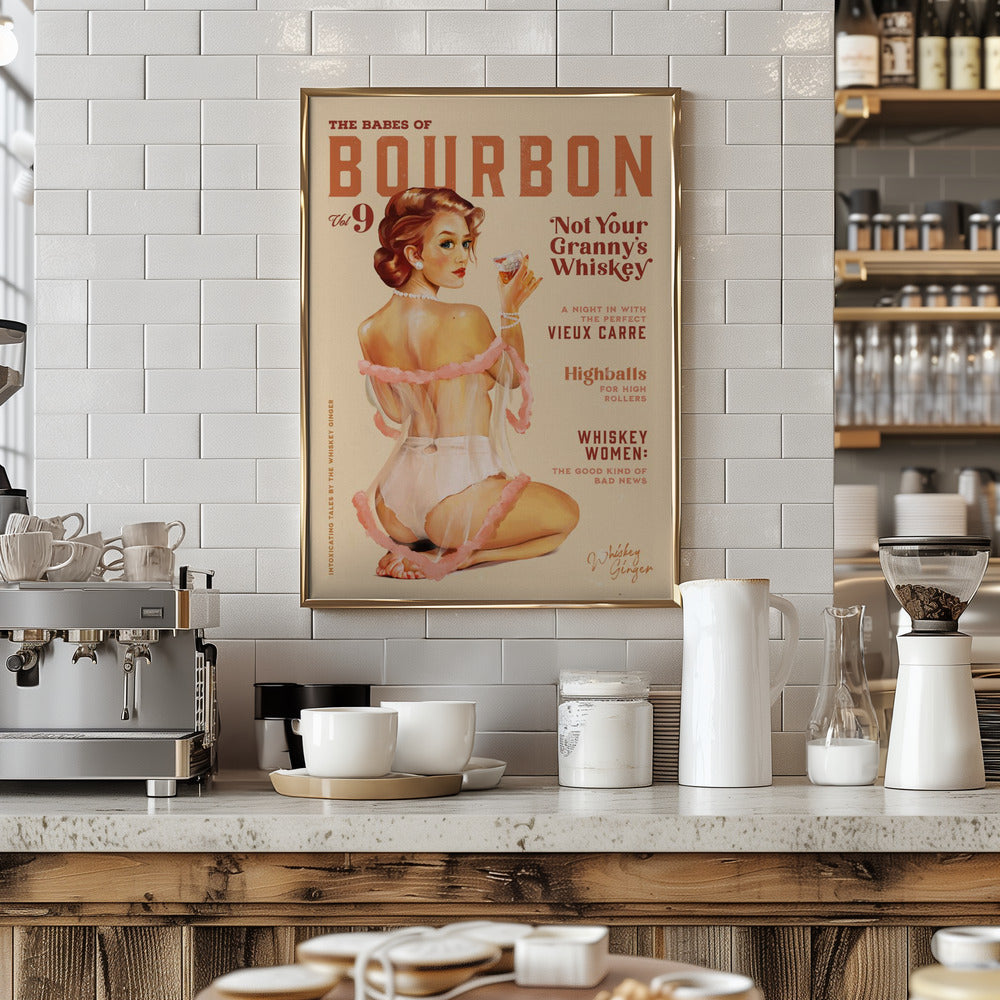 Babes of Bourbon Vol 9 Vintage Whiskey Pinup Poster