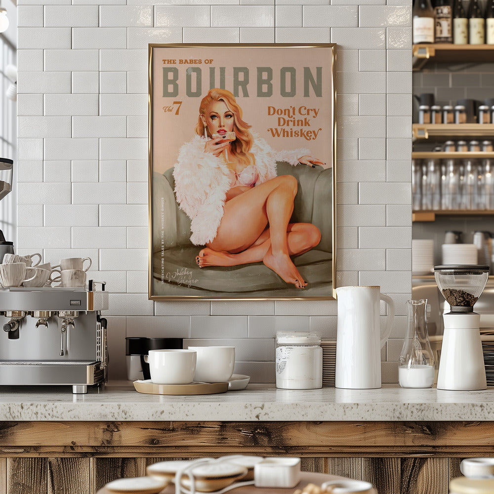 Babes of Bourbon Vol 7 Sexy Vintage Whiskey Pinup Girl Poster