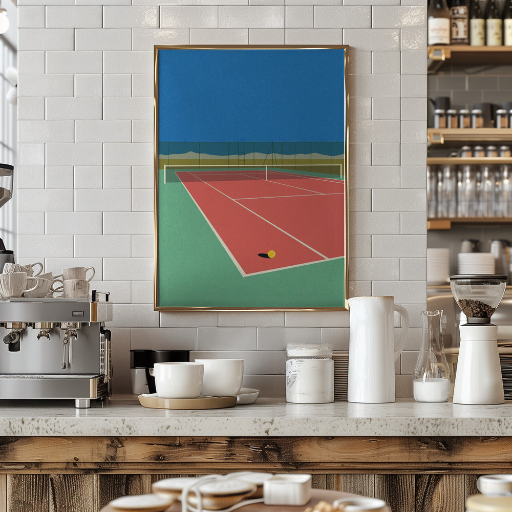 Tennis Court In the Desert Poster