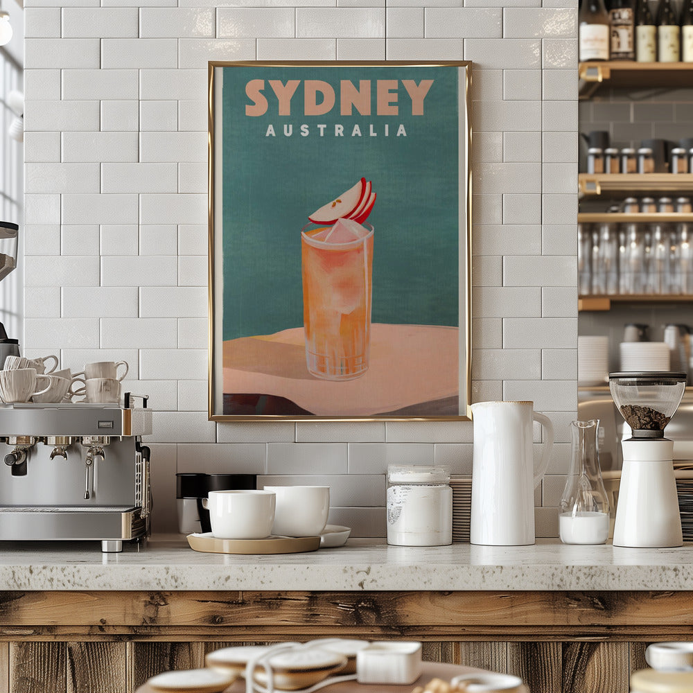 Sydney Australia Cocktail Bar Decor Poster