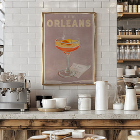 New Orleans Cocktail Travel Poster Poster