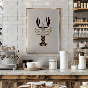 Golden Animals - Lobster (white) Poster