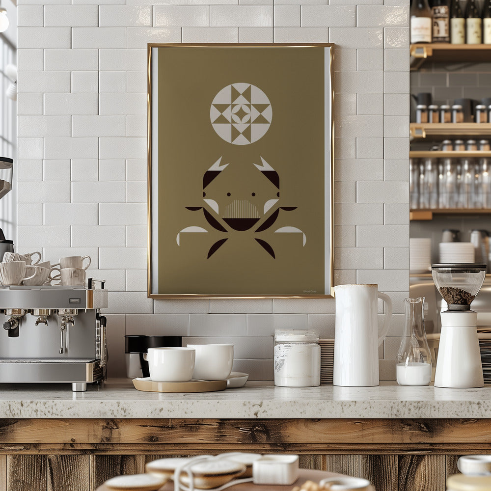 Golden Animals - Ghost Crab (Gold) Poster