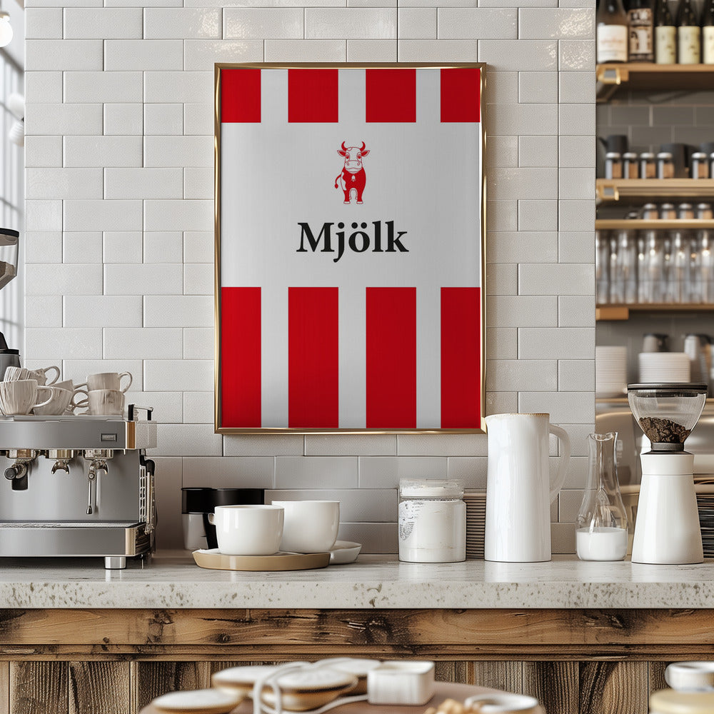 Mjölk Röd Poster