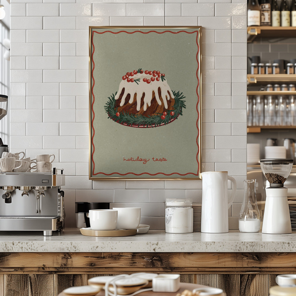 Christmas cake. Holiday Taste Poster