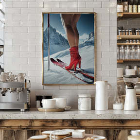 Ski Glamour High Heels Poster