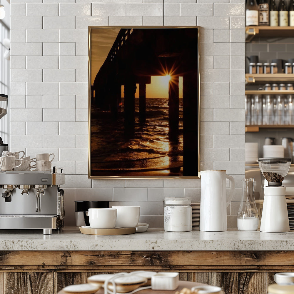 Saint Augustine Beach Pier Sunrise Poster