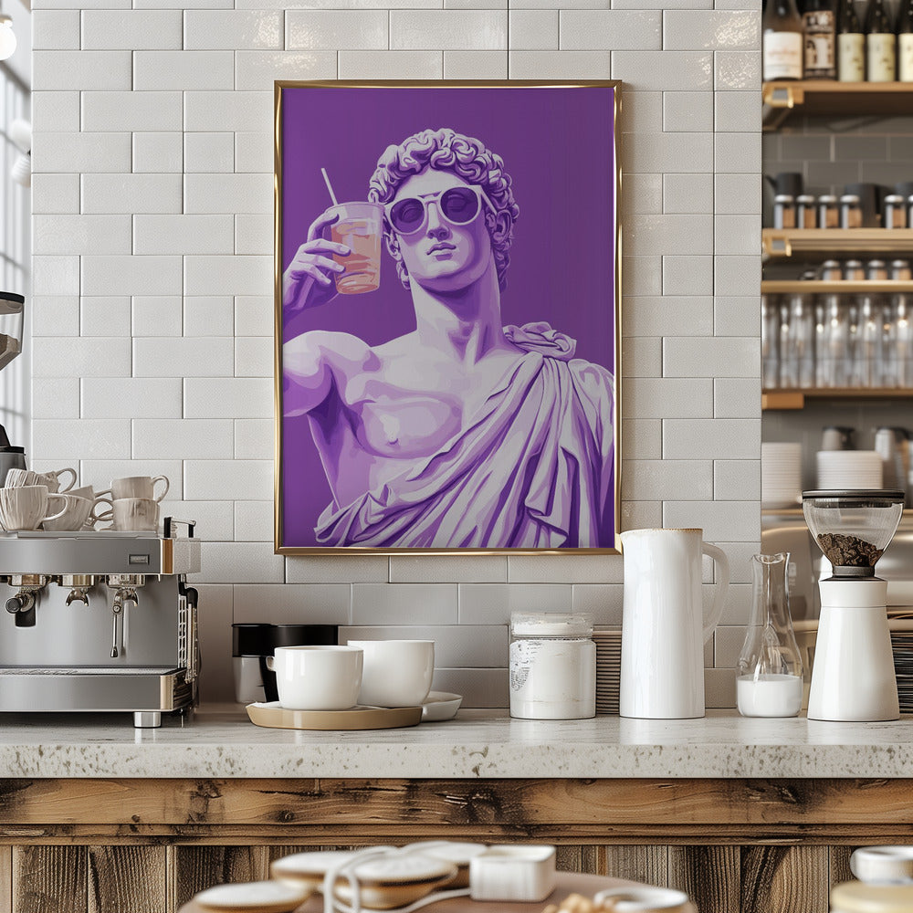 Greek Statue Cheers Poster